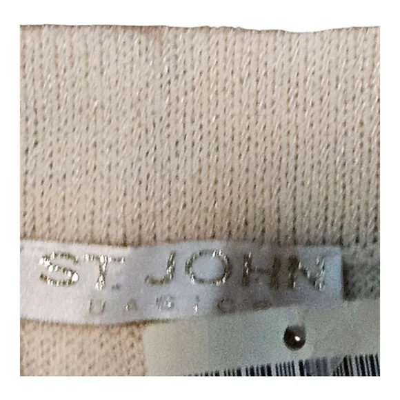 St. John Basics Cream Pants Size 10 - Picture 12 of 12
